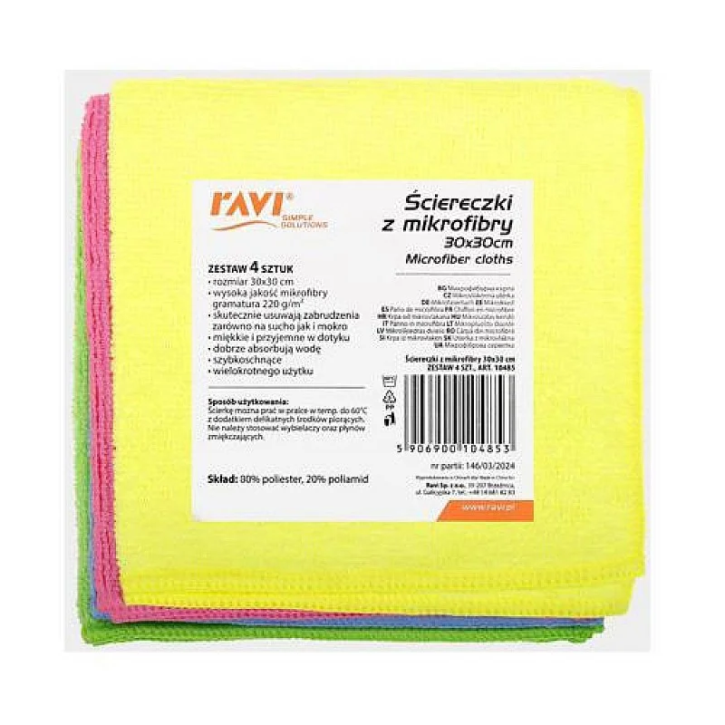 MICROFIBER CLOTHS 4PCE 30X30 10485