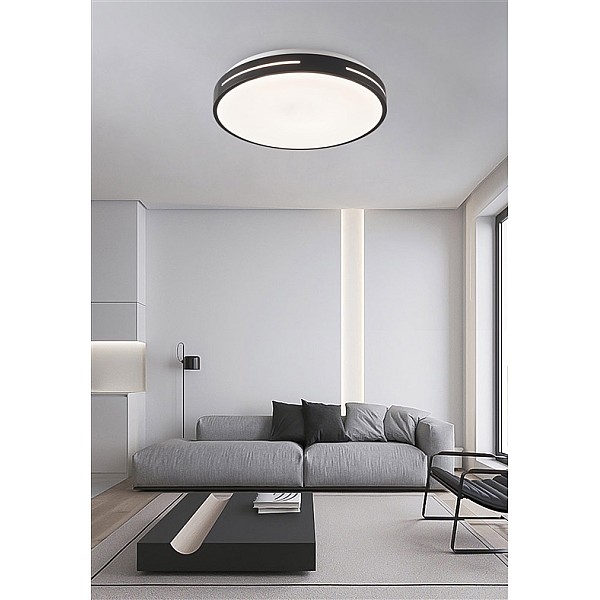 CEILING LED LIGHT ZULA CCT 38CM BLACK