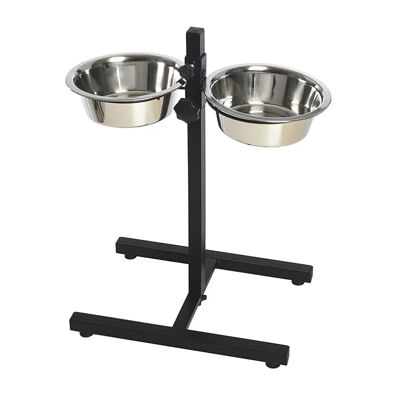 DOUBL BOWL MET ADJUST STAND HOPPY 2X4.7L