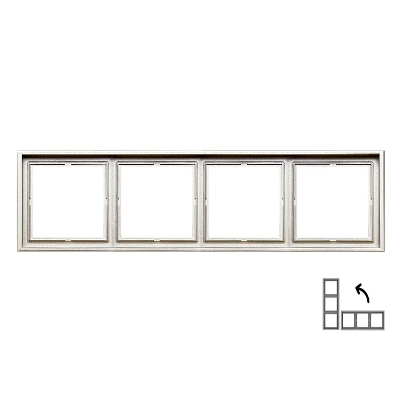 Keturvietis rėmelis LIREGUS MODERN. šampano spalvos