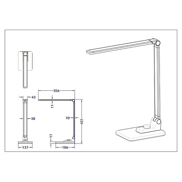 TABLE LAMP MULTI LED BL1268-C METALLIC G