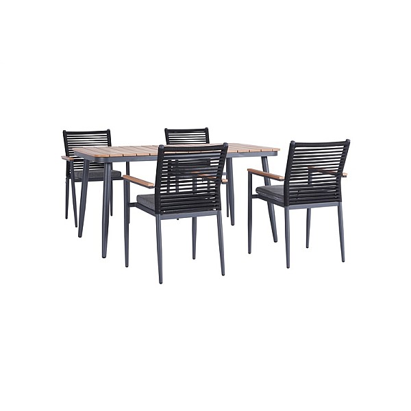 OUTDOOR FURNITURE SET TABLE AND 4 CHAIRS