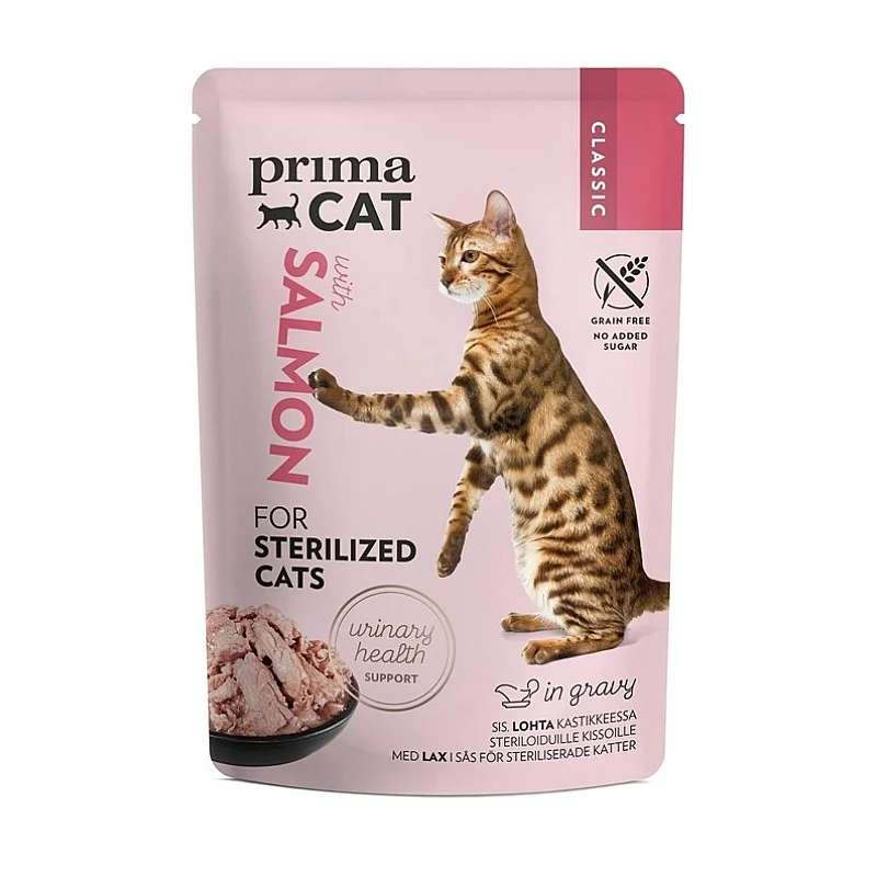 WET CAT FOOD SALMON GRAVY STERLIZE 85G