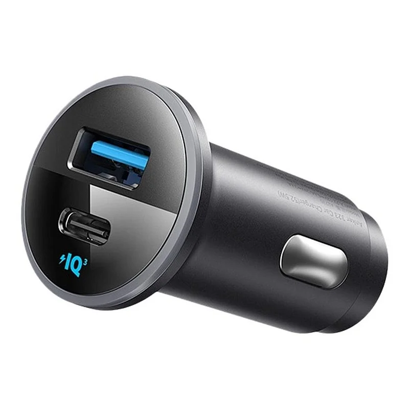 Auto telefona lādētājs Anker USB Type C/Type A 30W Auto telefona lādētājs Anker USB Type C/Type A 30W