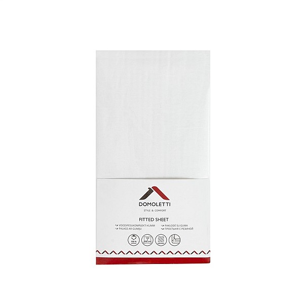 FITTED SHEET SATEEN 140X200+25 WHITE