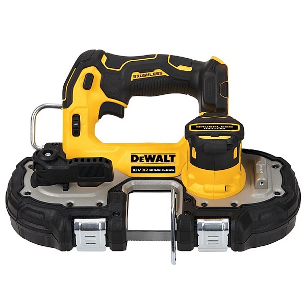 Akumuliatorinis juostinis pjūklas Dewalt DCS377NT-XJ. 18 V