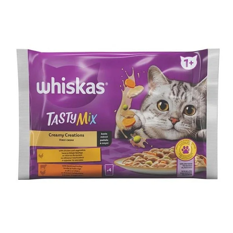 CANN CAT WHISKAS TASTYMIXMEAT VEGG 4X85
