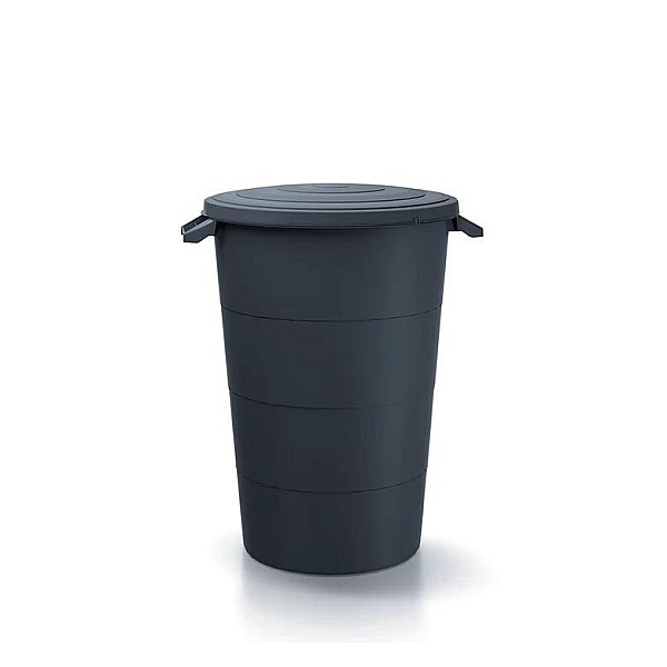 GARDEN WAST BIN SMOOTH - RECYC BLACK 80L