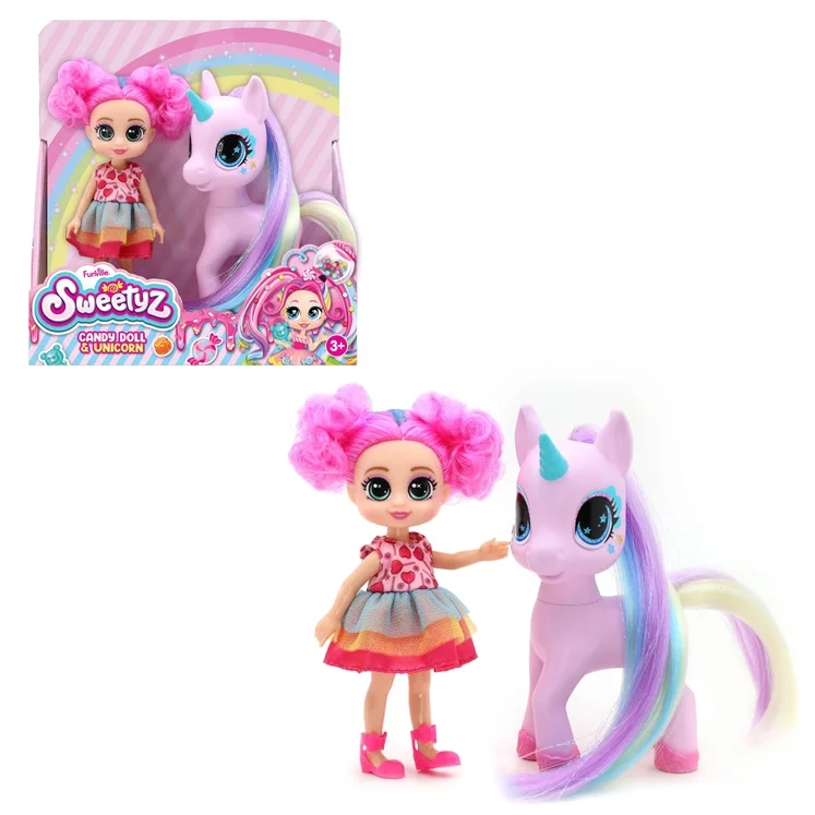 TOY DOLL MINI AND UNICORN 12CM 03-81075 TOY DOLL MINI AND UNICORN 12CM 03-81075