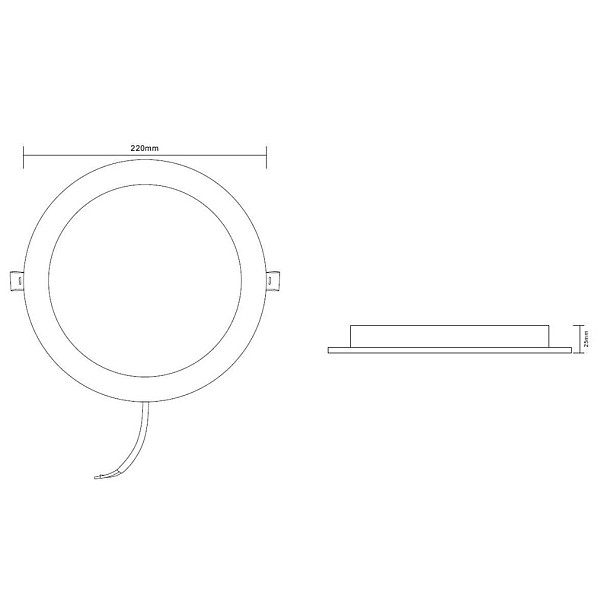 Iebūvēta lampa padziļinājums Okko EPIRUS. 18W. 4000°K. LED