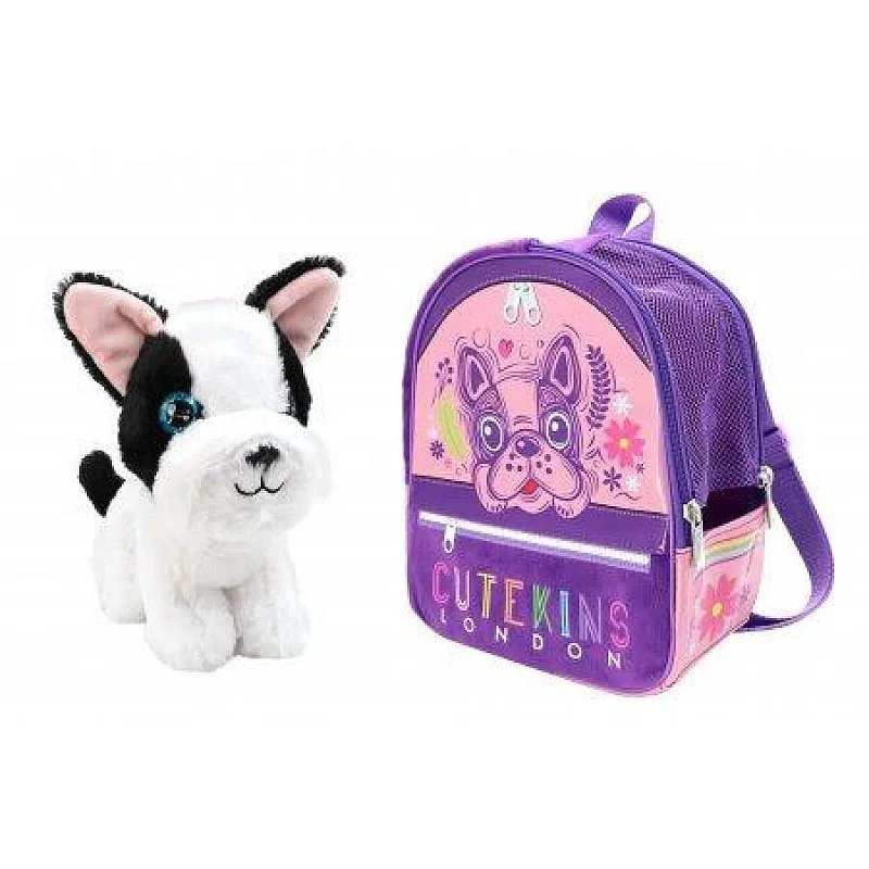 Mīkstā rotaļlieta Cutekins Poochi Poo. balta/melna