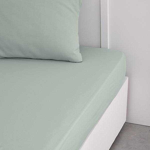 FITTED SHEET SAT TODAY180X200+30 CELADON