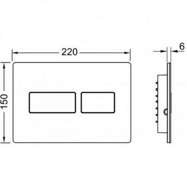 WC PUSH PLATE TECE SOLID 9240431