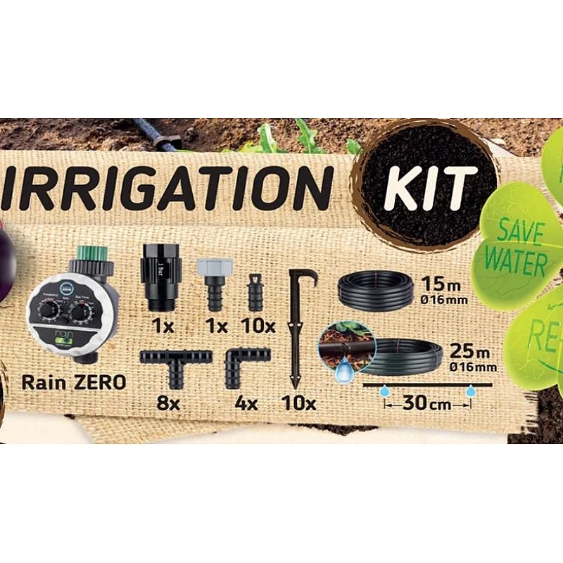 DRIP LINE KIT 25MQ+ELEC TAP TIME ZERO PR