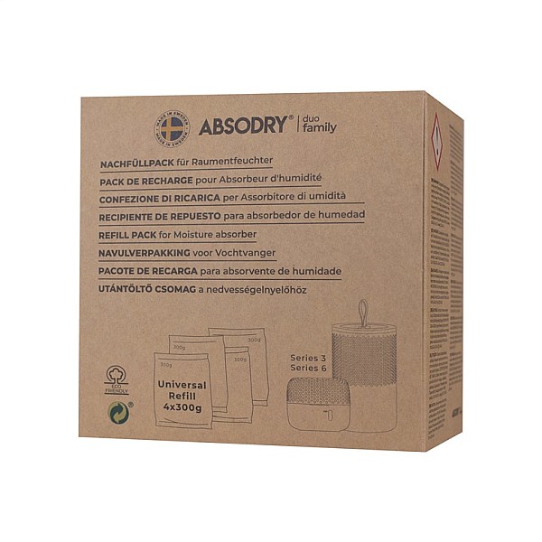 ABSODRY DUO FAMILY REFILL BAG 4X300G