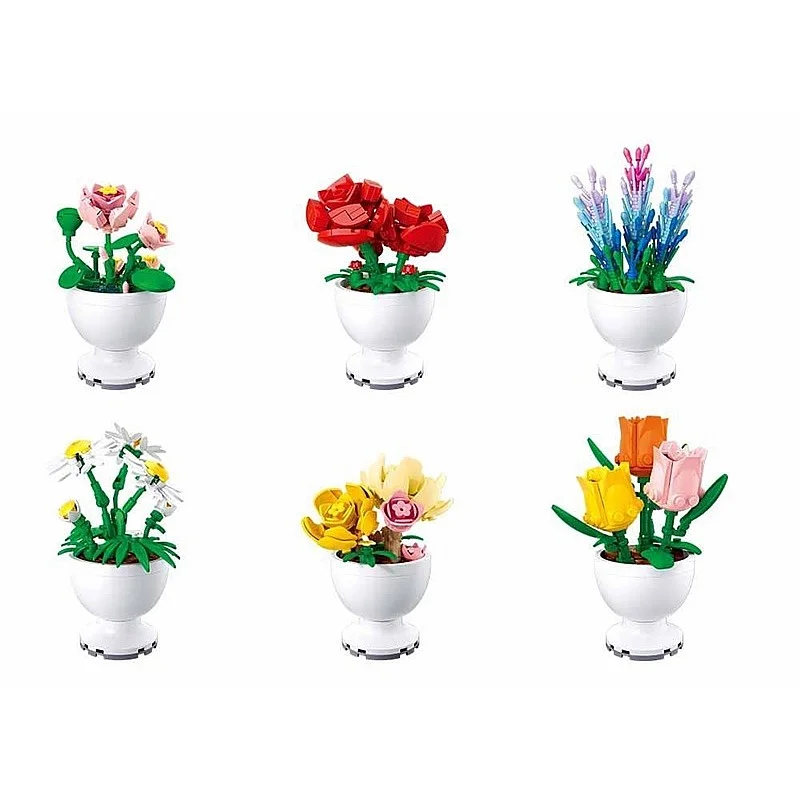 TOY CONSTRUCTOR POTTED PLANTS M38-B1077