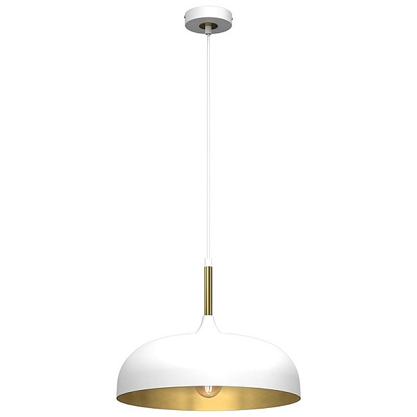 PENDANT LIGHT VOLOS E27 WHITE/GOLD