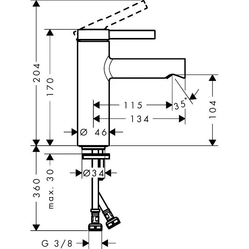 BASIN MIXER ZESIS S 100 HANSGROHE CHROME