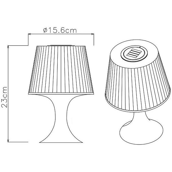 TABLE LAMP WITH SOLAR BAT LED ZEFY IP44