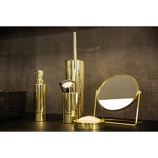 TOILET BRUSH LONDON GOLD HANDLE GOLD/SS