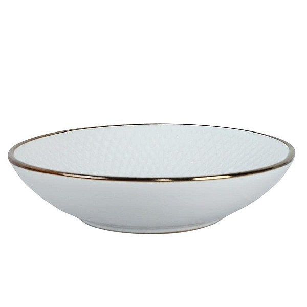 20CM SOUP PLATE RHOMBUS WHITE