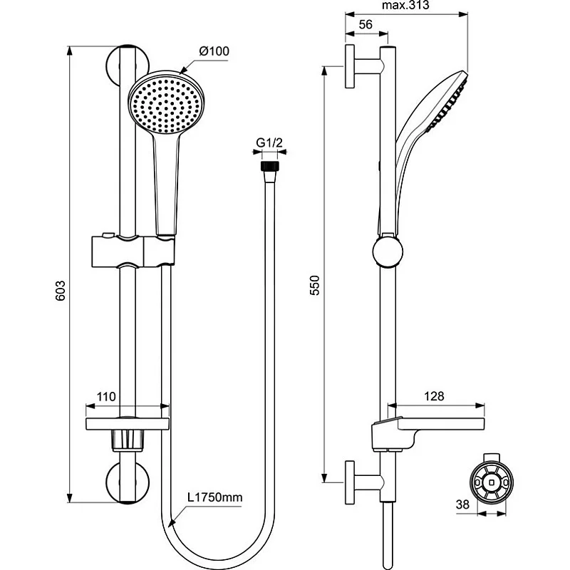 DUŠAS KOMPLEKTS IDEAL RAIN DUŠAS KOMPLEKTS IDEAL RAIN