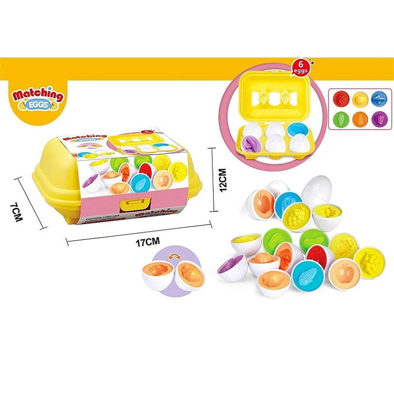6PCS VEGETABLE AND FRUIT PAIRING EGGS