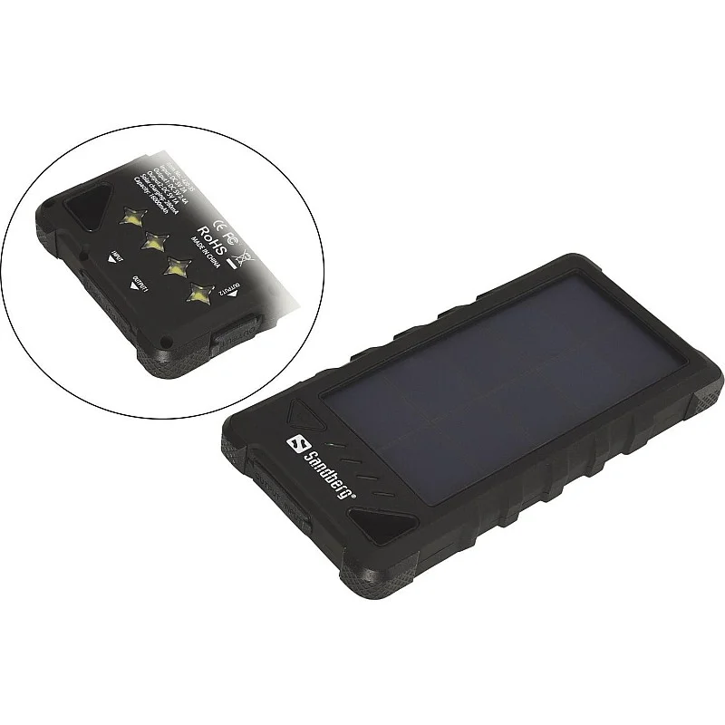 Nešiojamas įkroviklis Sandberg Solar. 16000 mAh. juoda Nešiojamas įkroviklis Sandberg Solar. 16000 mAh. juoda