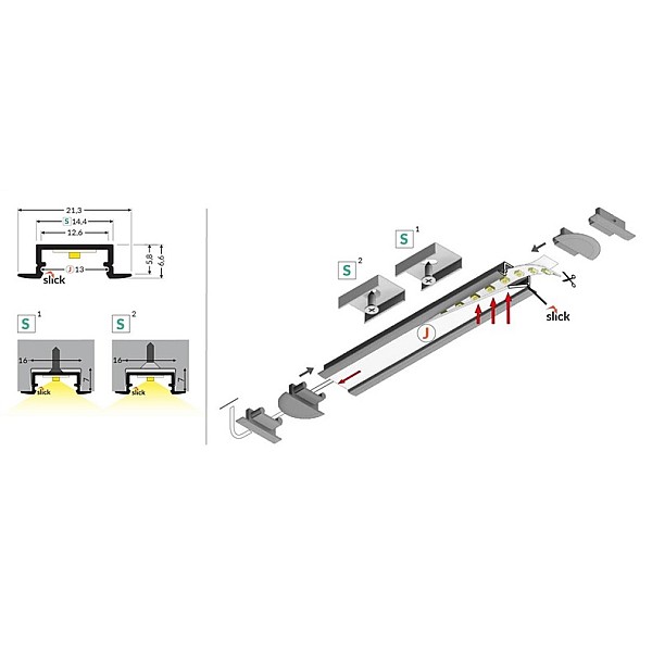 LED sloksnes profils Standart BEGTIN12 F2005201