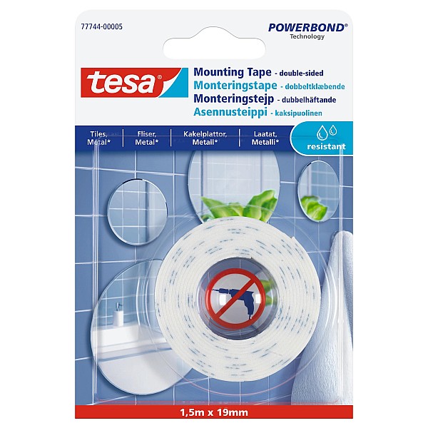 TAPE DOUBLE-SIDED 1.5MX19MM FOR MIRRORS