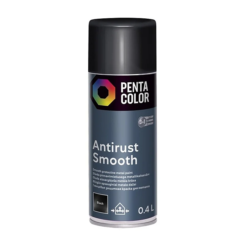 SPRAYPAINT PENTACOLOR SMOOTH BLACK 400ML