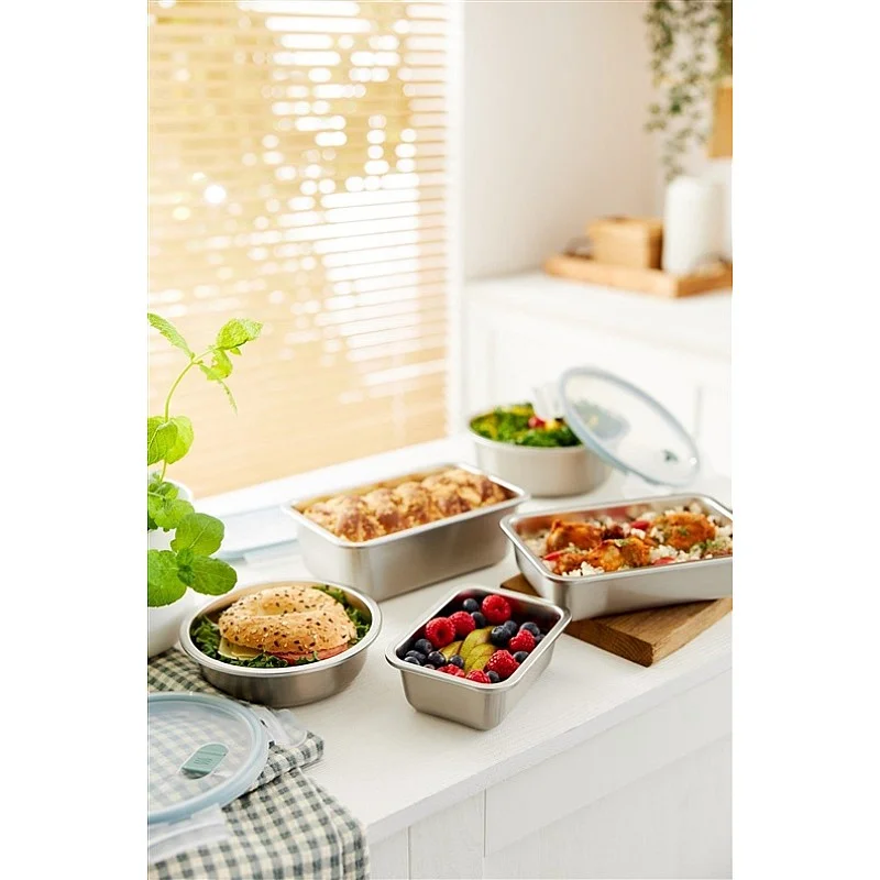 STAINLESS STEEL FOOD CONT 1.5L SQUARE