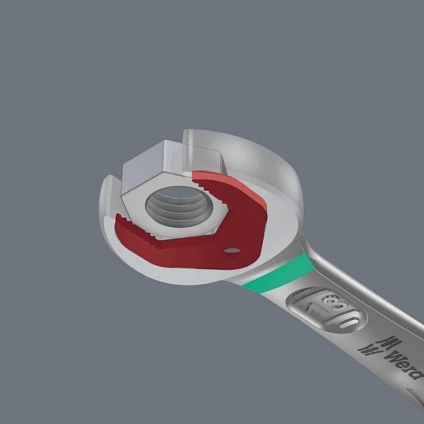 Kombinētā uzgriežņu atslēga ar reversu Wera. 159 mm. 10 mm