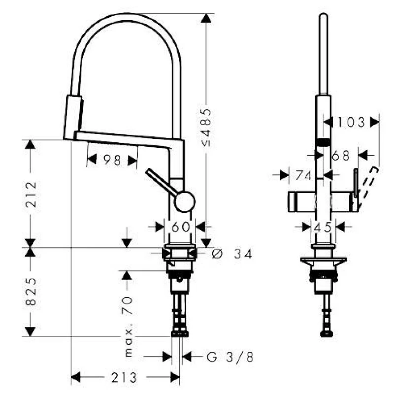 Virtuvinis maišytuvas Hansgrohe Talis Select M54. chromo Virtuvinis maišytuvas Hansgrohe Talis Select M54. chromo