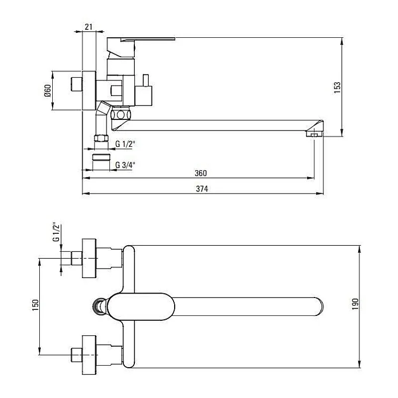 ALPINIA WALL-M BATH BGA_056M CH