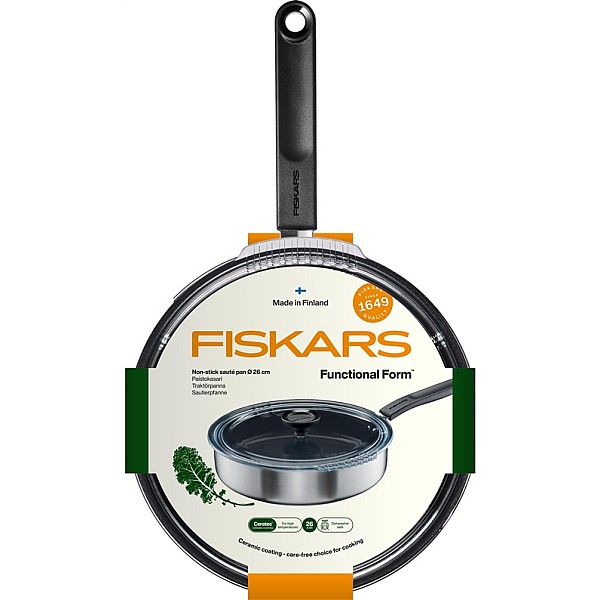 Cepšanas panna ar vāku Fiskars 1072314. 26 cm