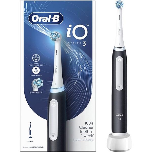 Elektrinis dantų šepetėlis Braun Oral-B iO Series 3. juodas