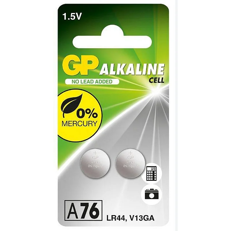 Elementai GP ALKALINE A76. LR44. 2 vnt.