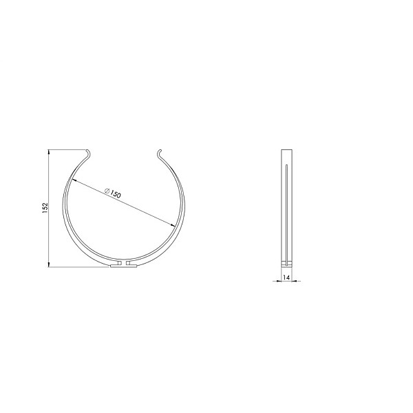 PLASTIC CLAMP D150 MM 2PCS