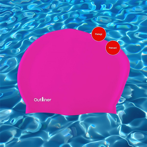 SWIMMING CAP PINK OUTLINER FSSWM-003