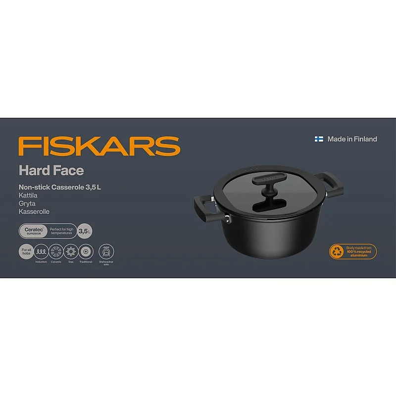 CASSEROLE HARD FACE 3.5L WITH LID