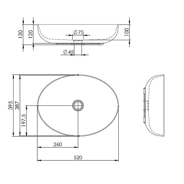 Praustuvas Elita Soho. 520 mm x 395 mm x 130 mm. žalias