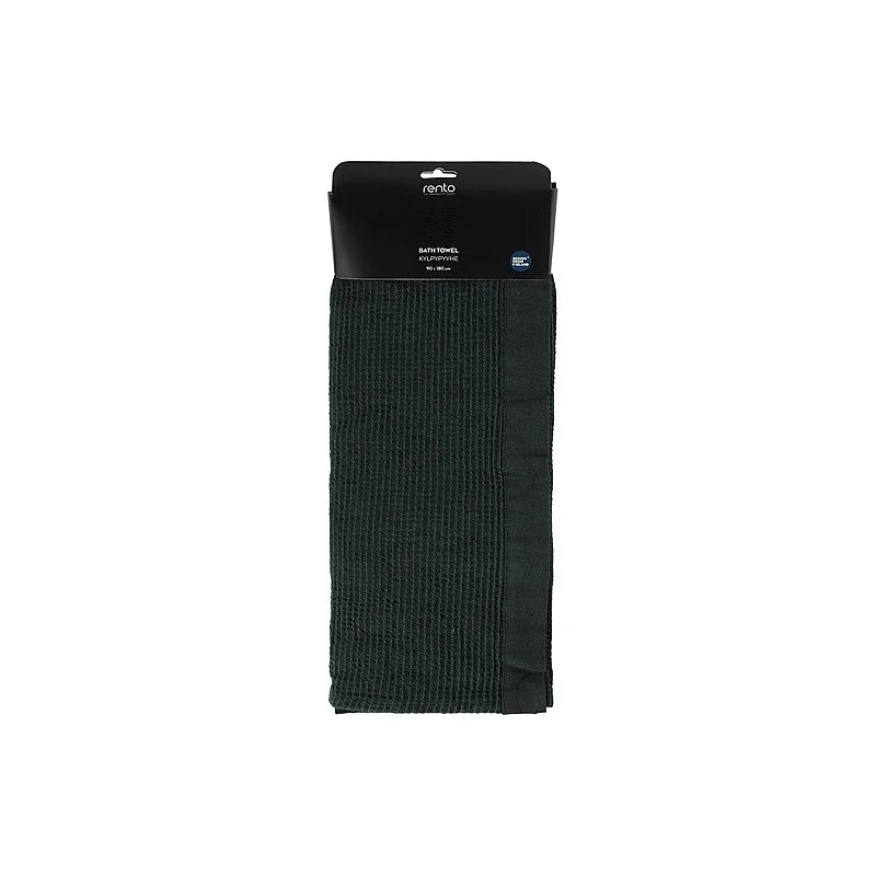 RENTO TOWEL KENNO 90X180BLACK/DARK GREEN