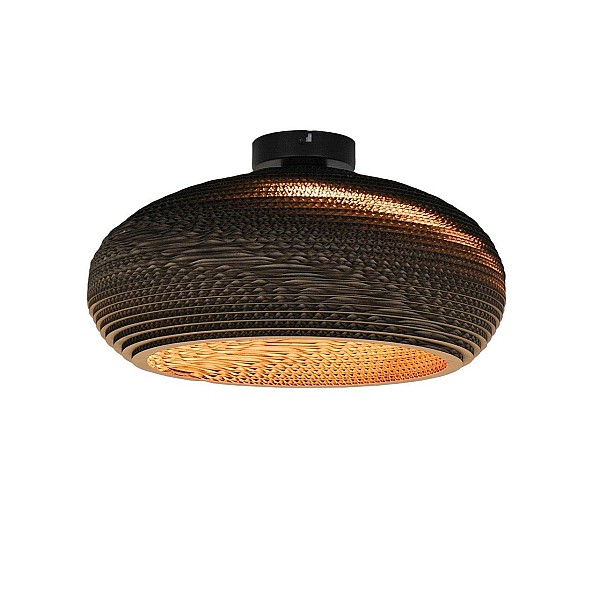 CEILING LIGHT PAPER E27 BROWN/BLACK