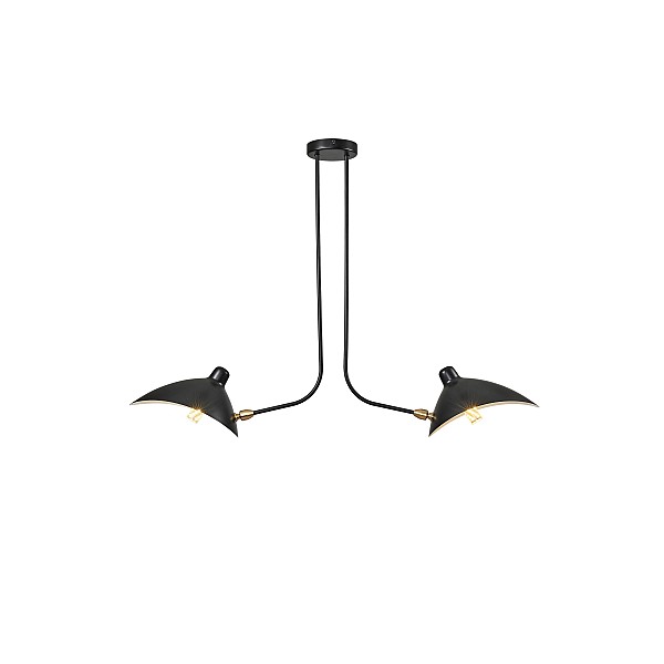 PENDANT LIGHT AROUND 2XE27 BLACK