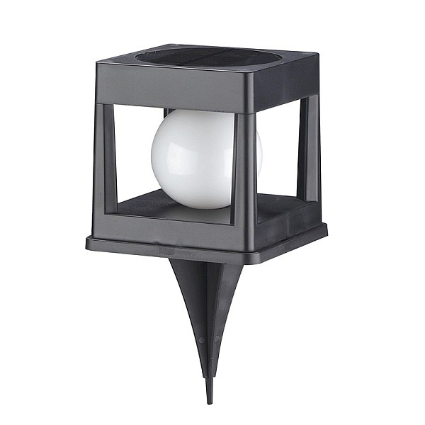 Lampa uz saules baterijām Domoletti. IP44. melna