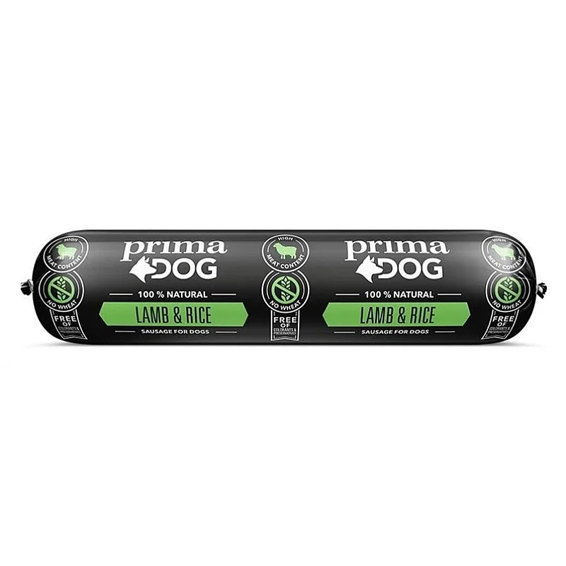 PRIMADOG LAMB-RICE SAUSAGE 800 G