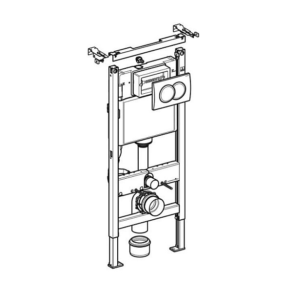 FRAME IN WALL DELTA TANK CHROME BUTTON