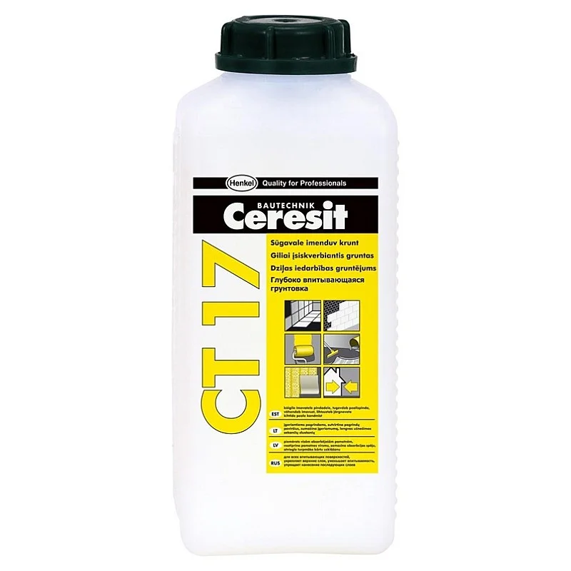 Gruntas giluminis Ceresit CT17. gelsva. 2 l