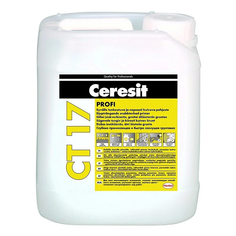 Gruntas giluminis Ceresit CT17. gelsva. 10 l